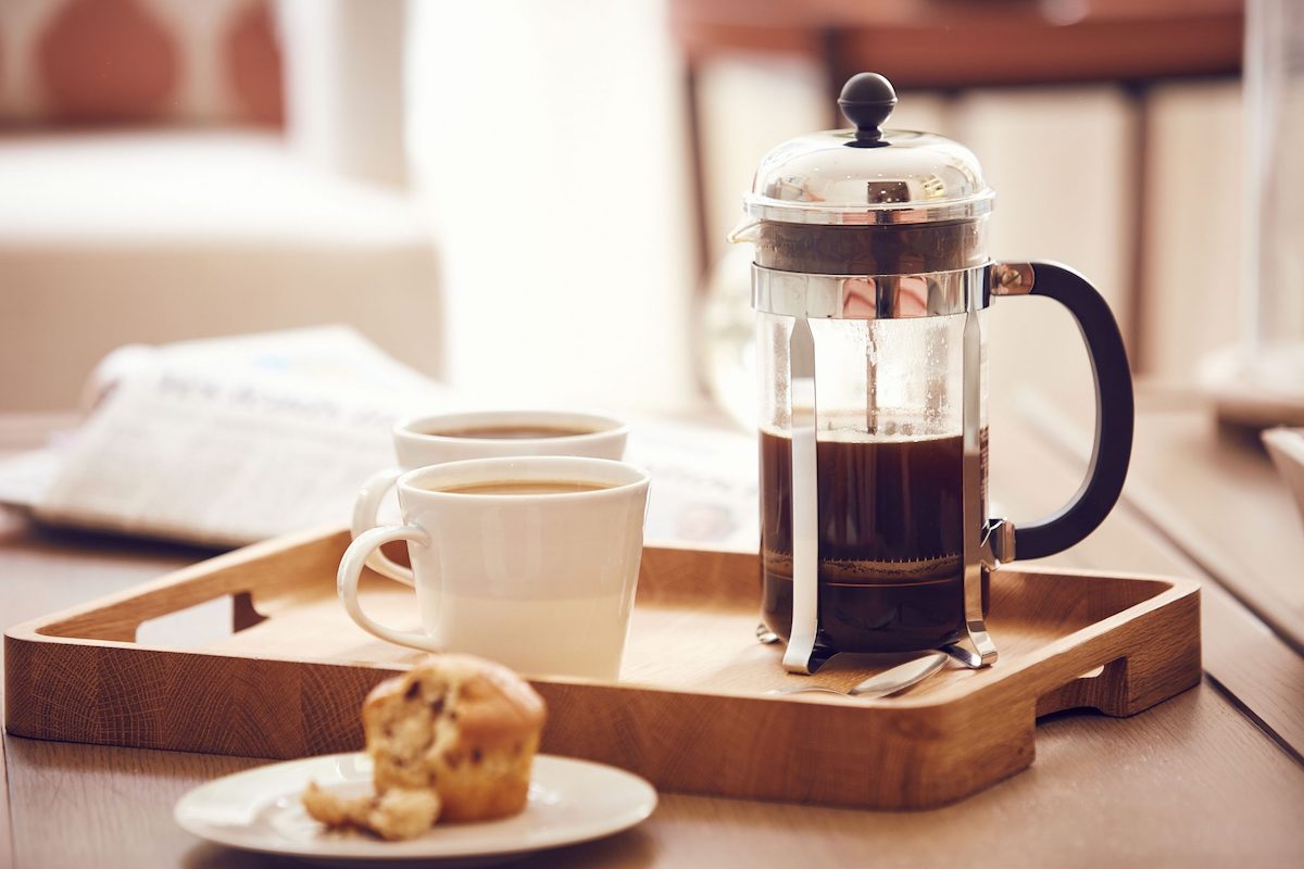Brewing French press coffee method