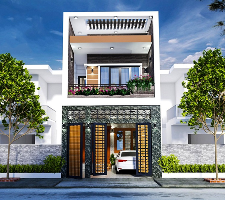 nhà 2 tầng có thiết kế hiện đại