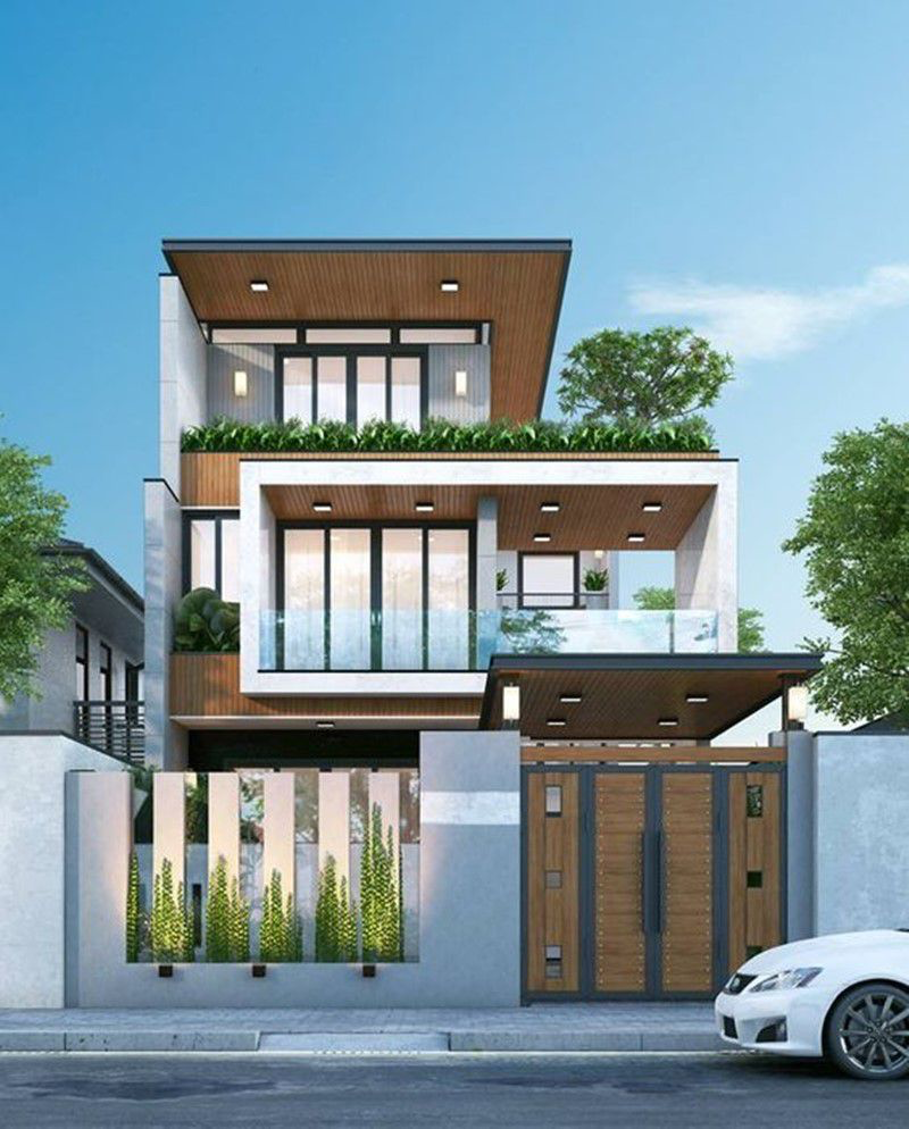 thiết kế ngoại thất mặt tiền đẹp