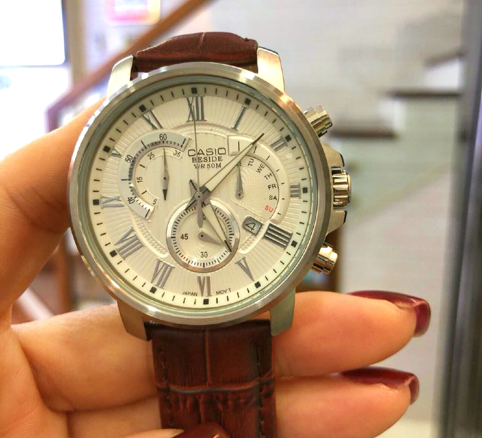 Dễ dàng sở hữu chiếc đồng hồ Casio nam dây da Beside với giá thành hợp lý.