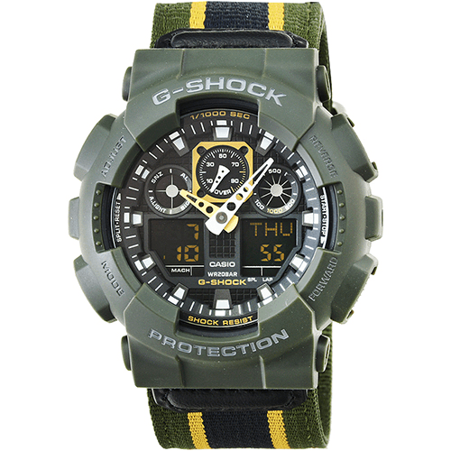 Đồng hồ G Shock GA-100MC-2ADR cá tính, khỏe khoắn và cực kỳ nổi bật