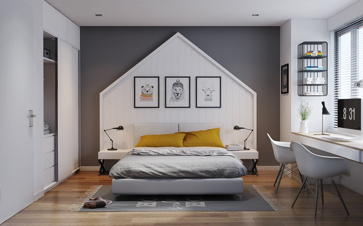 Phòng ngủ nhỏ 10m2 tận dụng tối đa lượng ánh sáng tự nhiên
