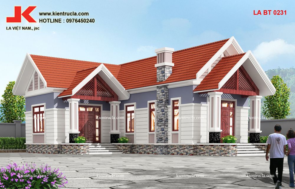 biệt thự 1 tầng hiện đại