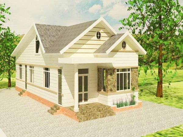 Nhà cấp 4 mái thái 3 phòng ngủ đơn giản nhưng tiện nghi, thoải mái