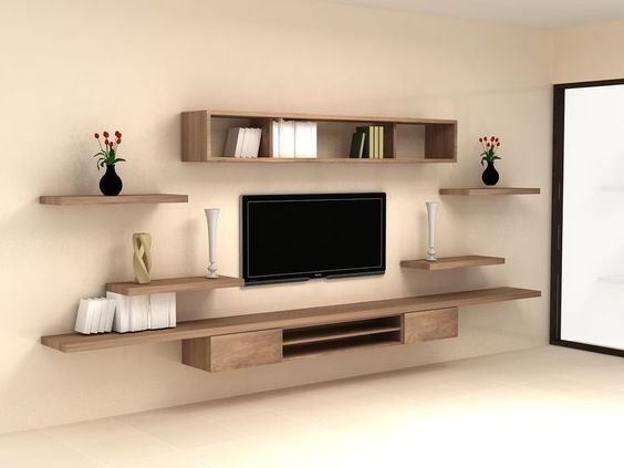 Cách trang trí kệ tivi treo tường đẹp nhất cho phòng khách nhà bạn