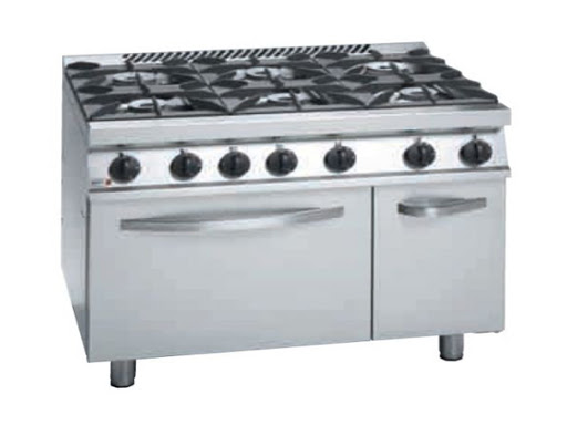 Kiểu dáng bếp Âu 6 họng thông minh trong các gian bếp rộng