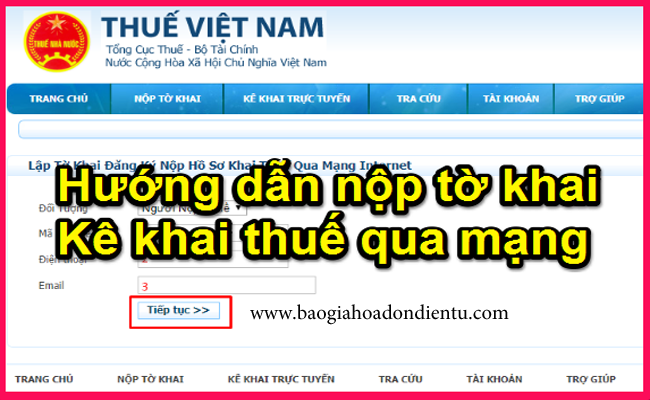 kê khai thuế qua mạng