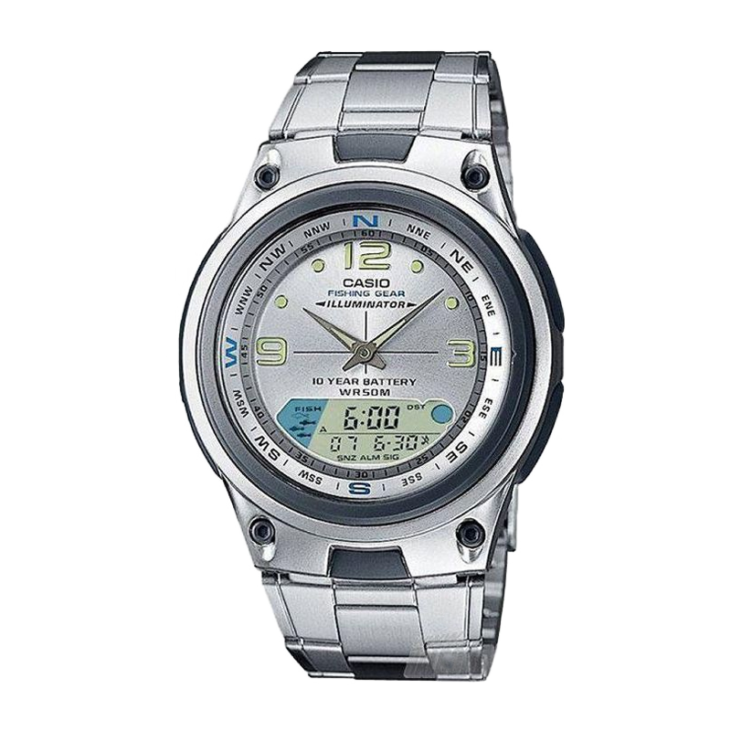 Đồng hồ Casio kim và số AW-82D-7AV thiết kế lớp vỏ bằng kim loại