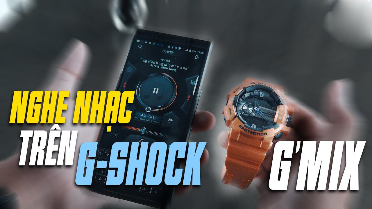 Đồng hồ Casio G-Shock GBA-400 có thể dùng để phát nhạc qua điện thoại thông minh.