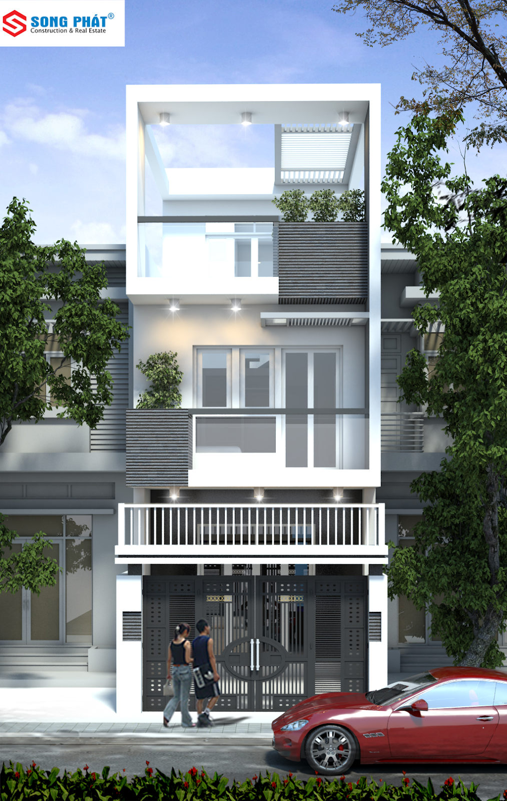 Có 8 bước để thực hiện khi thi công một căn nhà ống