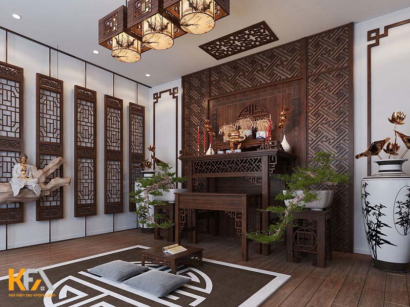 Vách ngăn cnc cho không gian thờ cúng thêm trang trọng