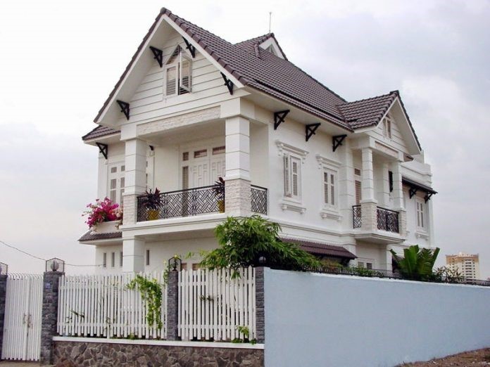 sơn nhà màu trắng kem sữa hình 1