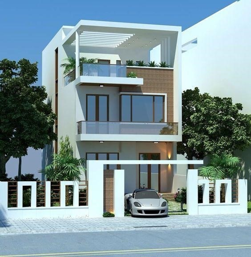nhà ống 2 tầng 3 phòng ngủ có tum