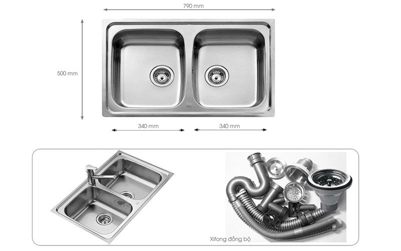 Chậu rửa chén Teka Universo 79 2B chính hãng
