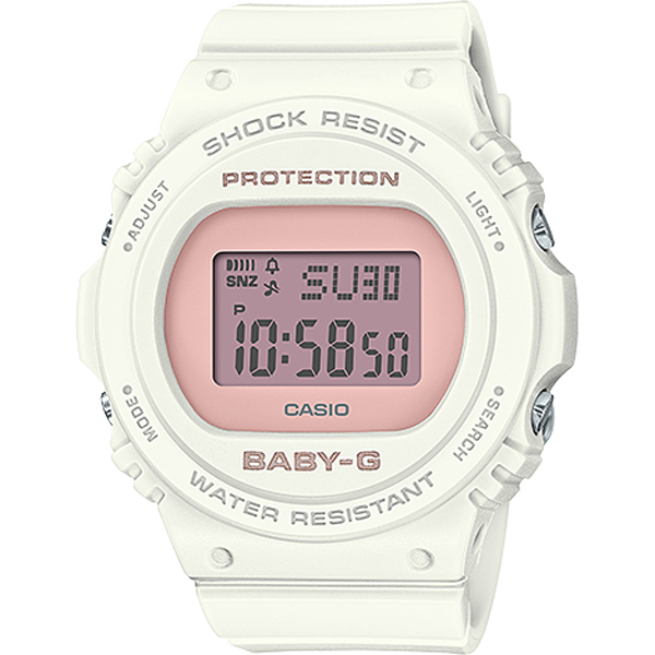 Cận cảnh đồng hồ điện tử nữ Casio BGD-570-7B.