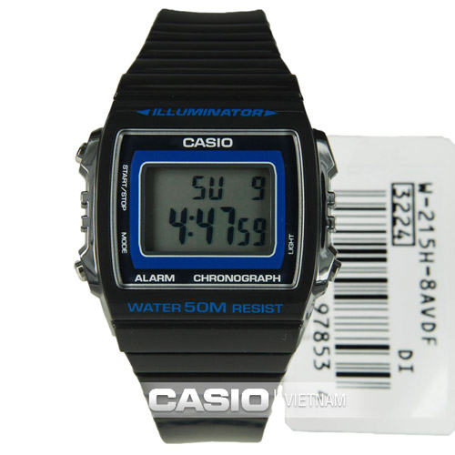 Đồng hồ Casio W-215H-8AVDF năng động.