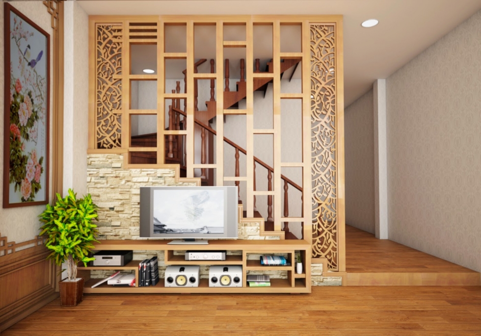 Vách ngăn gỗ tự nhiên sang trọng, đẳng cấp cho không gian nhà hiện đại