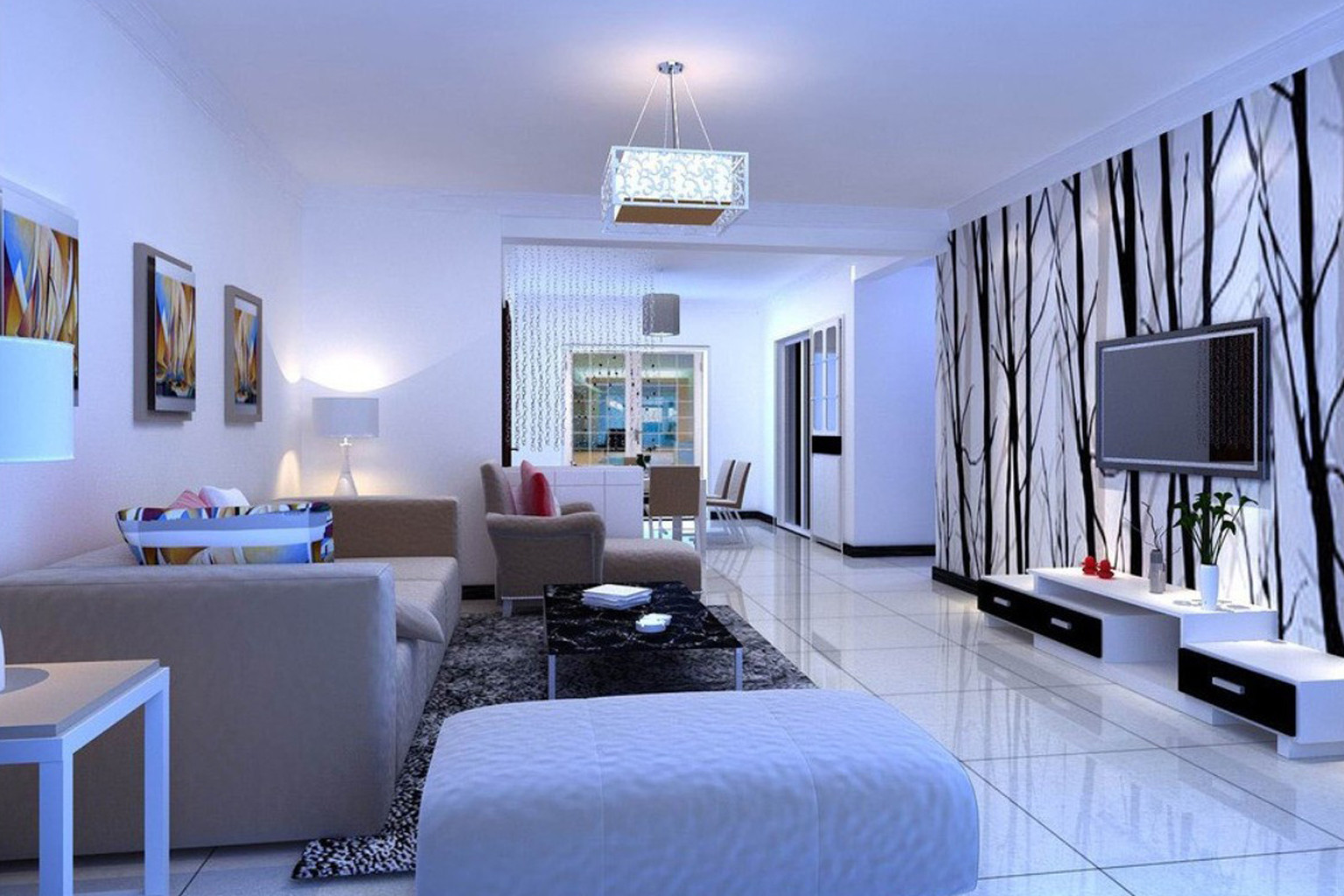 Bố trí nội thất phù hợp, tinh tế, cân đối với không gian