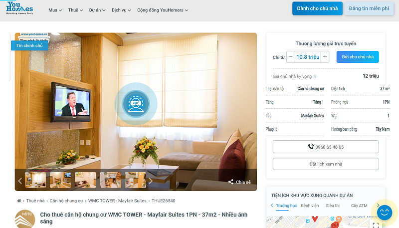 Chi tiết tin đăng tại YouHomes