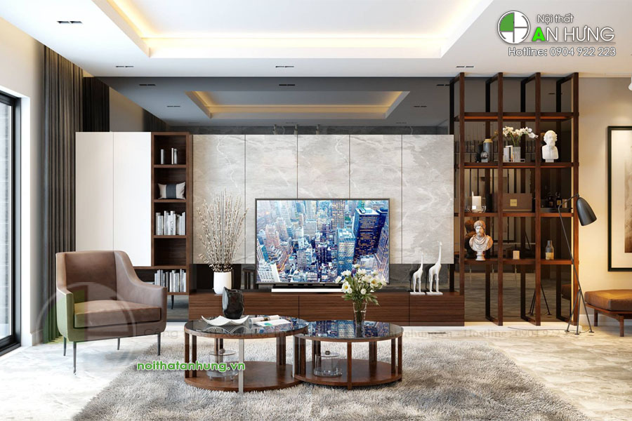 Sử dụng những chiếc kệ đa năng trong phòng khách