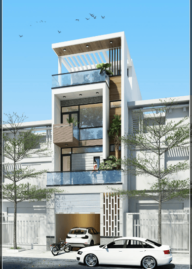 Sử dụng cây xanh để trang trí mặt tiền của ngôi nhà