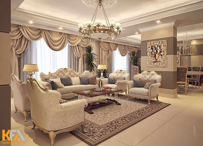 Phong cách thi công nội thất phòng khách được ưa chuộng