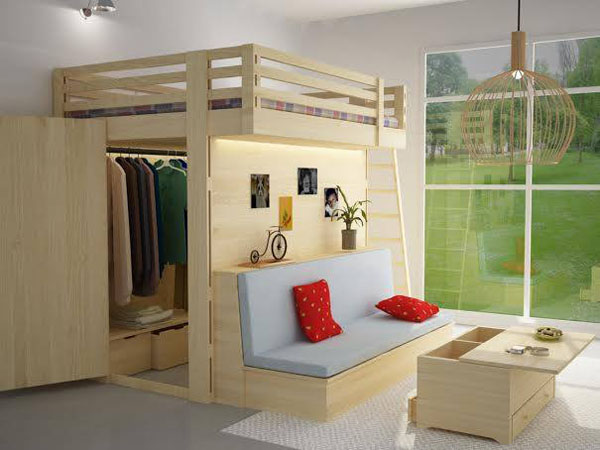 Phòng ngủ có thiết kế giường thông minh để bạn có được không gian gọn gàng