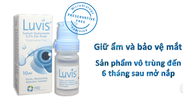 Dung dịch nước nhỏ mắt Luvias có khả năng giúp bạn vệ sinh cũng như giữ ẩm cho mắt bạn tốt nhất hằng ngày