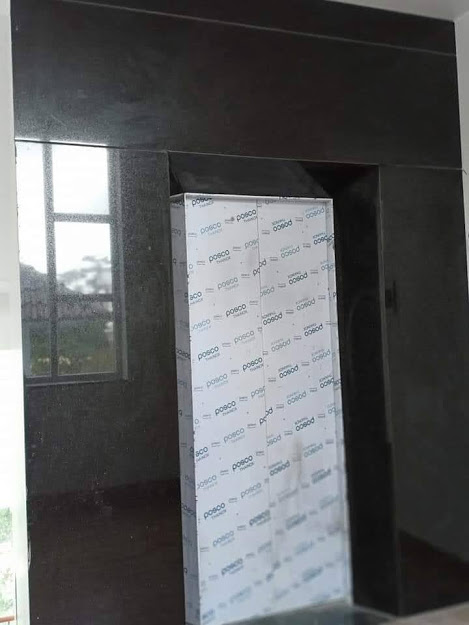 Đá ốp thang máy Granite Đen Kim Sa