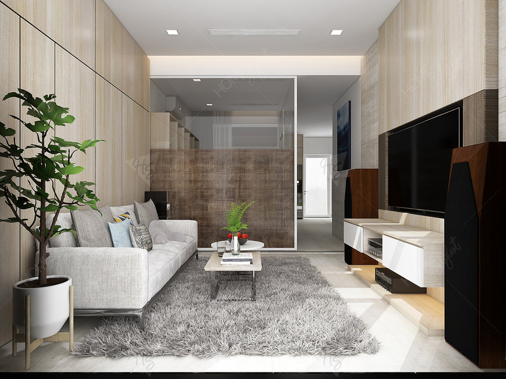 Nội thất phòng khách mang vẻ đẹp sang trọng