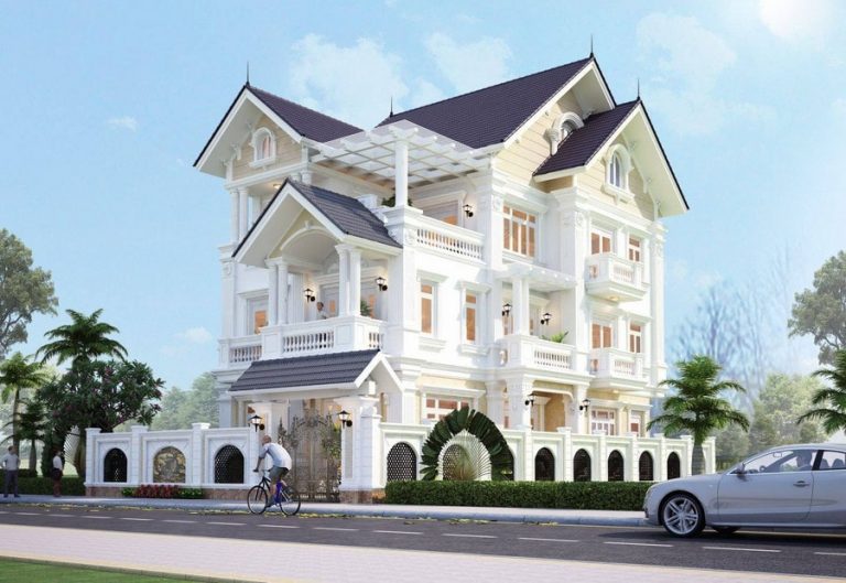 Biệt thự 3 tầng tân cổ điển nổi bật cả khu phố