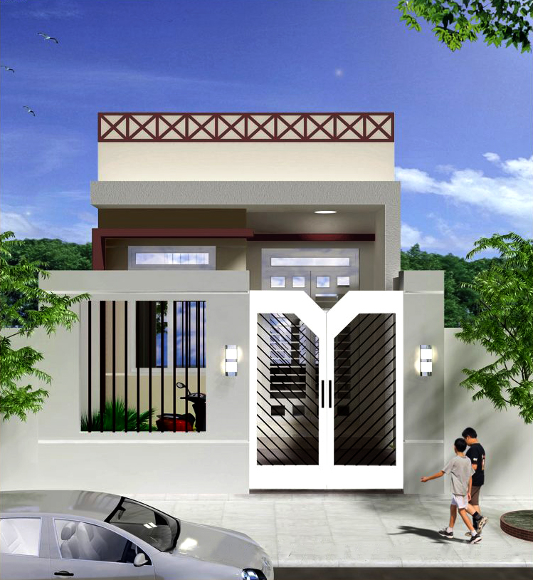 Nhà cấp 4 mái tôn mang phong cách thiết kế hiện đại
