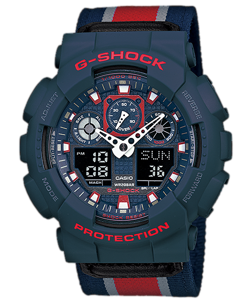 Đồng hồ G Shock GA-100MC-2ADR bắt mắt với trọng lượng nhẹ, thoải mái cho người dùng
