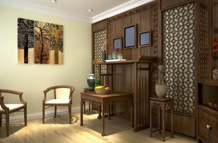 Lựa chọn sơn màu trung tính để thể hiện sự tôn nghiêm cho không gian phòng thờ